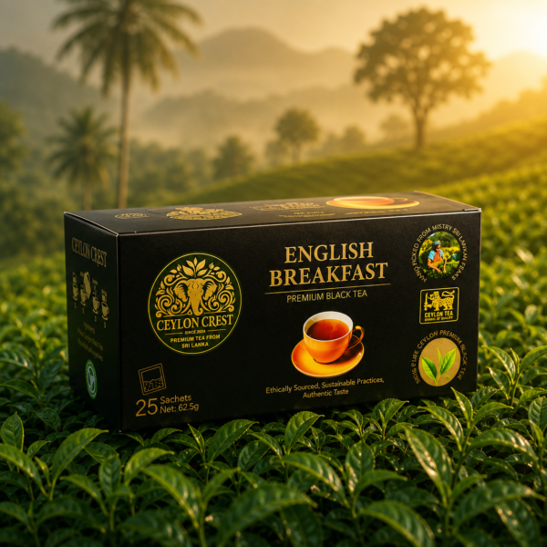 English Breakfast Tea 25 Tea Bags (Premium Ceylon Black Tea)
